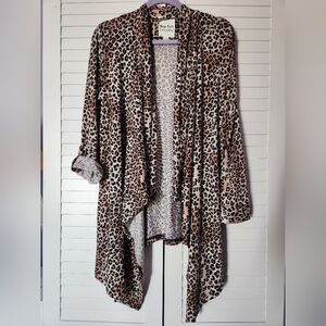 New York & Company Animal Print Cardigan